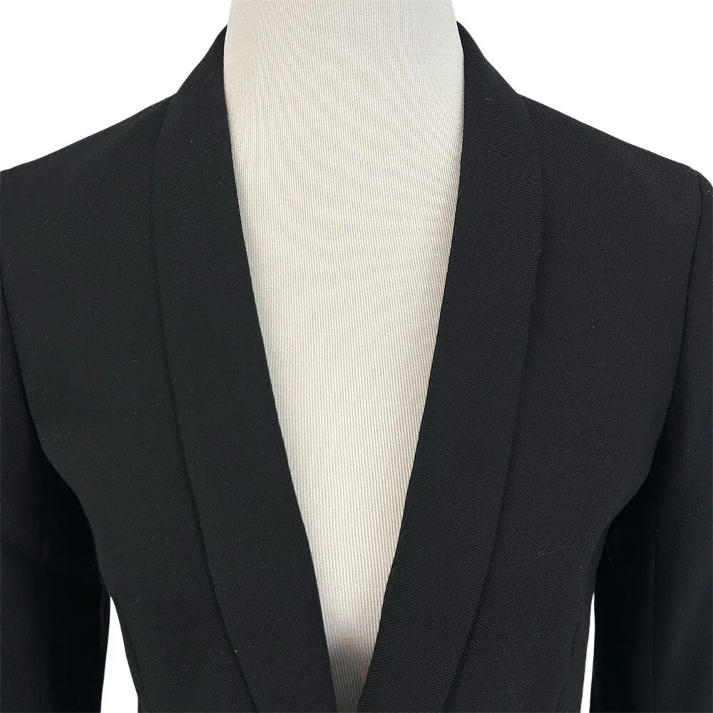 J.Crew Parke Wool Blazer Black Classic Tailored Workwear Jacket, size 2 - Picture 10 of 15